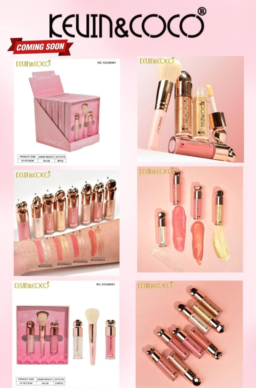 Kevin y coco display 6 piezas $56.00 por set de 3 piezas