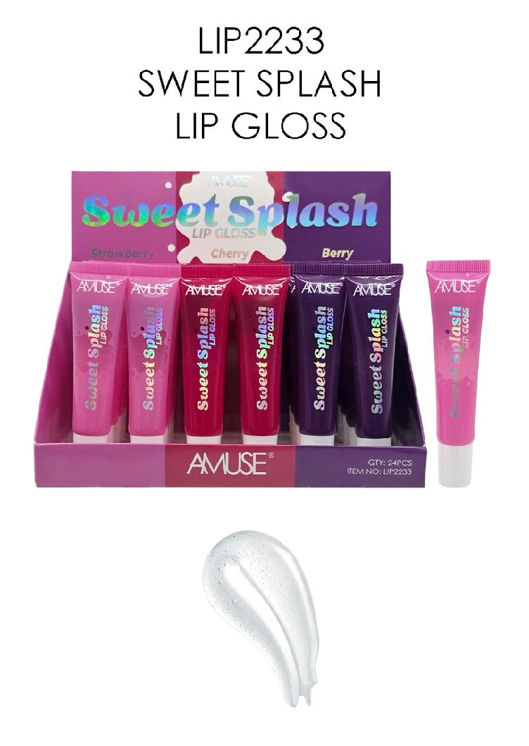 $23.45 por pieza gloss de Amuse Cosmetics Los Ángeles ca display con 24 piezas